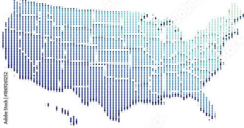 United States Map Vector Illustration Design Element Geography