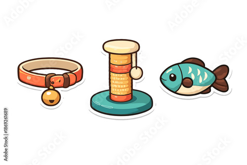 Cute Cat Accessories Sticker Pack