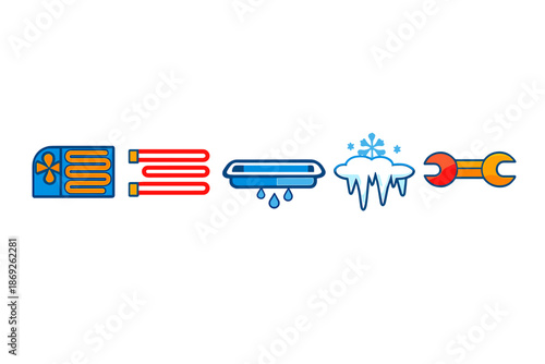 HVAC system cycle icons