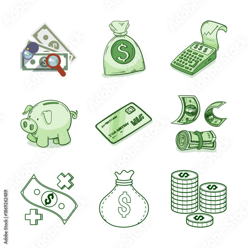 A comprehensive collection of professional financial icons.
