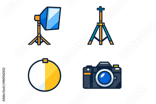 Photography equipment icons