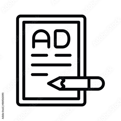 Advertisement content compose icon