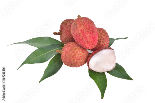 Lychee isolated on white background