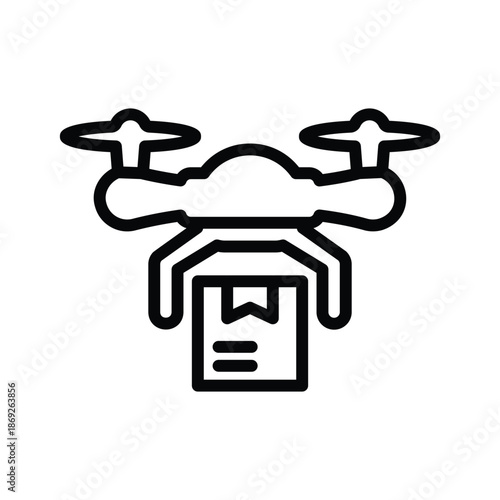 Drone delivery icon