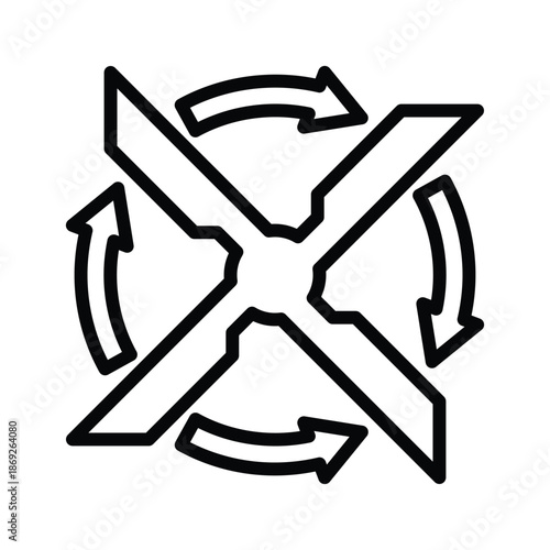 Drone propeller icon
