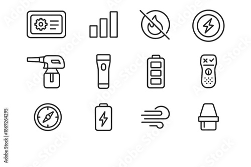 Vector settings duster digital turbo wave hood symbol panel container air graphics