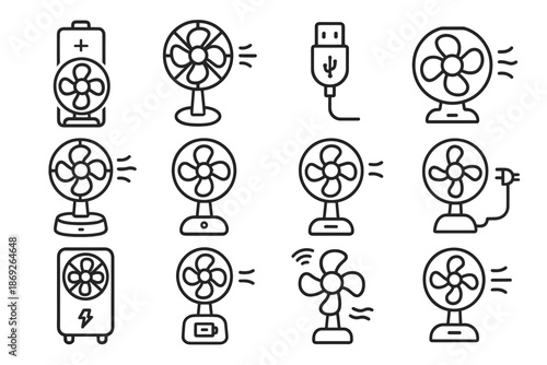 Charge vector breeze rechargeable icon charging airflow fan usb port mobile