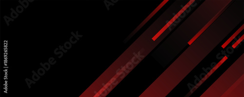 Banner background. black. red gradation. bright. abstarct . slash line. memphis eps 10