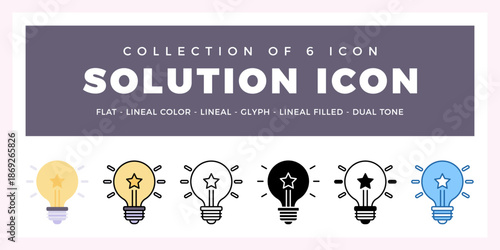 Pack of 6 Vector Solution icon