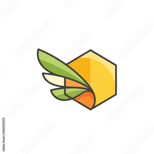 Sushi Maki Roll with Green Leaves.