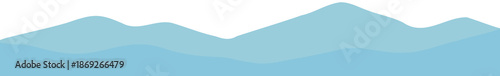 Foto Minimalist Blue Mountain Range Silhouette Flat Vector Landscape