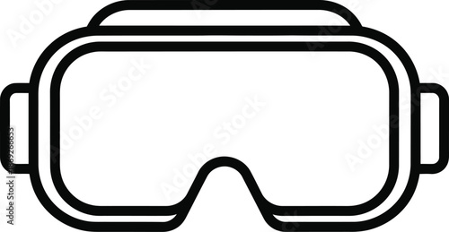 Virtual reality headset icon for immersive digital experiences and futuristic technology