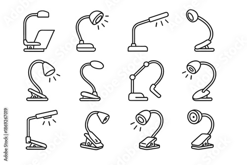 Rotating icons light clip tiltable icon bar book glow base pivot vector