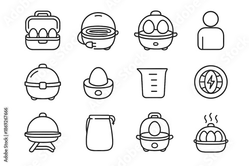 Cord voltage measuring slot icon travel tray chamber vector egg lock lid