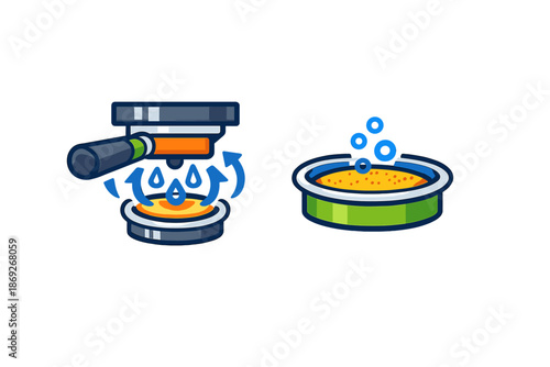 Coffee Extraction Process Icon