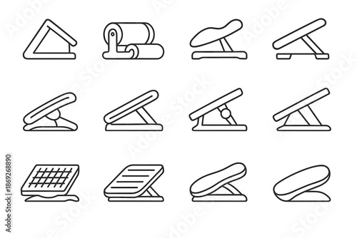 Support balance contour grip icon brace ergonomic leg vector rise rest foot