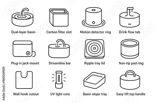 Light icon carbon fountain vector tray flow stream core motion uv icons