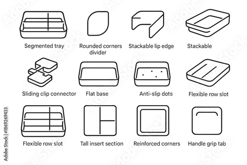 Drawer handle vector flexible reinforced tray slot icon edge icons sliding clip