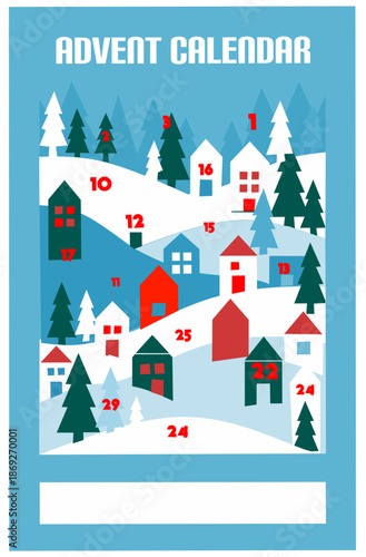printable advent calendar template