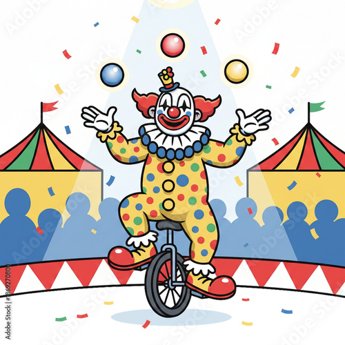 clown attractions in the circus arena.