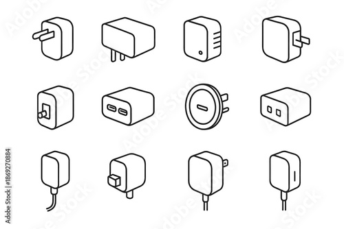 Plug charger vector icon energy angled contact icons charge wall safety status
