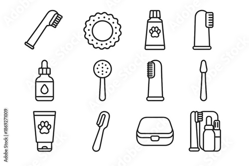 Training compact wrap soother icon dental small puppy baby soft vector paw