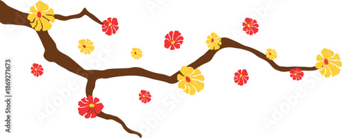 Spring Blossom Branch Illustration