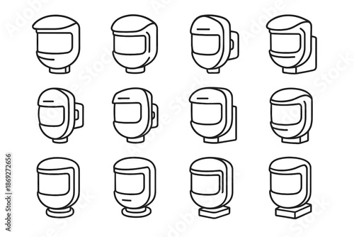 Seam vector sensor cuts icon edge back icons ridge pad stable room