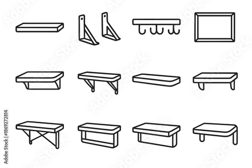 Shading bar vector field icon icons row wall panel accessory plate brackets
