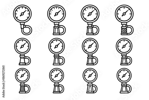 Contour corner vector icon underside surface arm meter bicycle frame ridge pressure