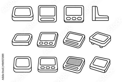 Uplift icon seam strip icons surface module structural rim vector arc corner