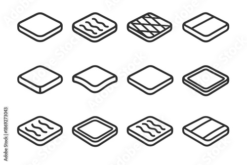 Shading cooling pad vector slab arc band ridge edge underside pet icon