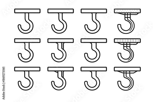 Under icon vector shading crest hanger ridge band shelf cup mount tilt