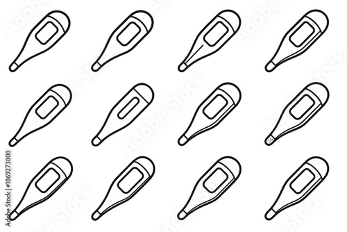 Corner icon thermometer crest tile sensor seam structural vector tilt patch digital