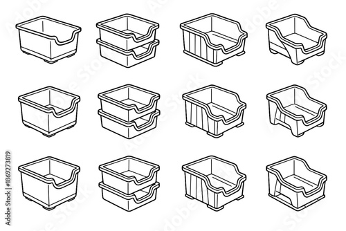 Stripe shading curve bin structural plate slab corner seam file icon vector