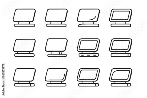 Display shading boundary corner structural highlight stripe vector ridge smart underside icon