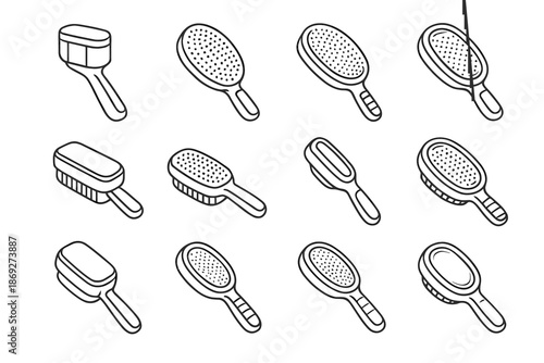 Tilt icons seam crest vector outline shading handle pet boundary icon brush