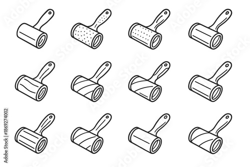 Slope crest hair vector tilt arc pet drum stripe roller grip boundary