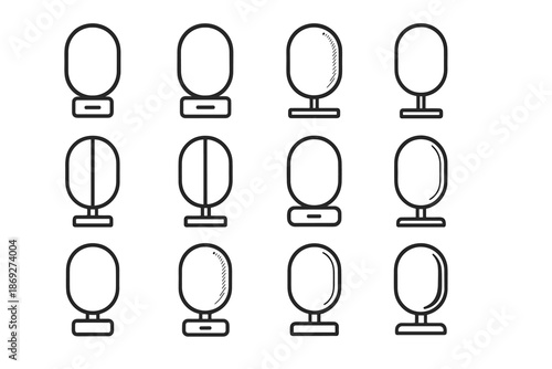 Slab dome vector underside icon lamp tilt tile boundary usb structural seam