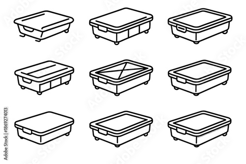 Front shading rib tilt crest arc under icon slab ridge bin vector