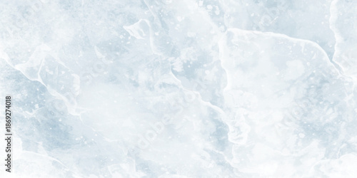 Abstract grunge watercolor background in soft light blue and pale cyan tones, with irregular splashes, ink blots. blue marble texture. blue ice on watercolor and snow. 