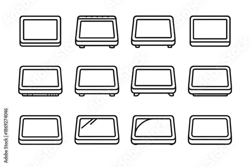 Minimal kitchen outline vector glow arc crest slab surface mesh icon patch