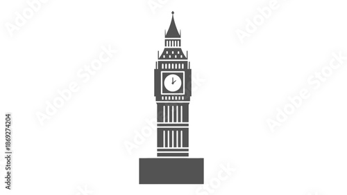 The historic Tower of London and the famous Big Ben clock tower stand as iconic British landmarks of Westminster parliament architecture against the blue sky of the UK