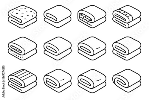 Edge boundary rolled texture stripe pet vector icons contour arc icon ridge