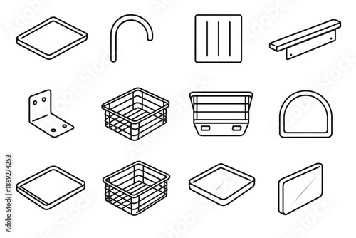 Patch traction crest band under sink icon ridge vector shading drawer rail