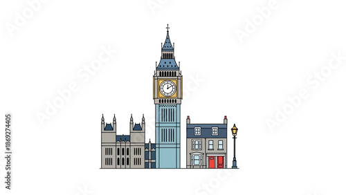 Historic Big Ben and the Houses of Parliament stand as a landmark clock tower and stone architectural monument against the London sky, representing iconic European travel and city tourism