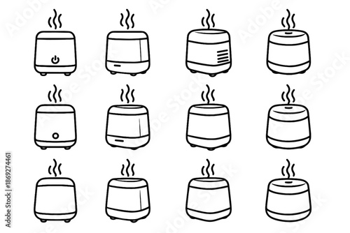 Bar highlight patch contour outline vector icon band diffuser aroma traction stripe