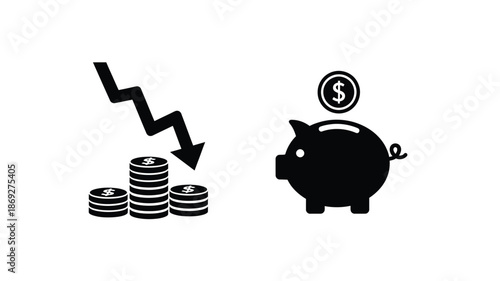 Financial downturn impacting savings depicted with a striking silhouette
