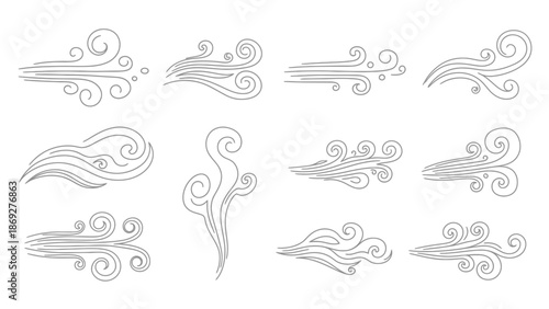 Fotografia Decorative swirls and flourishes a collection of black and white vector designs