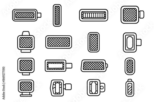 Bike insert safety body vector lens icon commuter pedal marker reflector